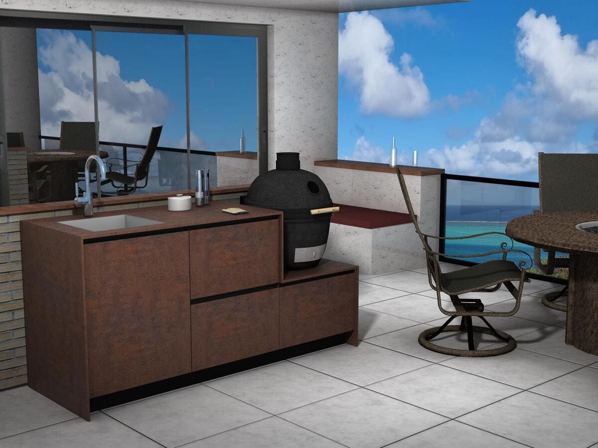 Cuisine d'extérieur en 3D